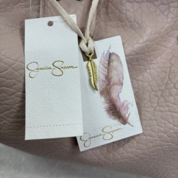 Jessica Simpson Women's Glenda Satchel/Shoulder Handbag Sandstone Blush NWT $118 - Picture 7 of 13